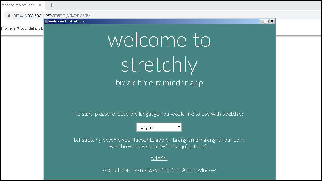 Stretchly l&agrave; một ứng dụng c&oacute; thể đặt gợi nhắc người d&ugrave;ng khi n&agrave;o cần thời gian nghỉ ngắn, Khi n&agrave;o cần thời gian nghỉ ngơi d&agrave;i.